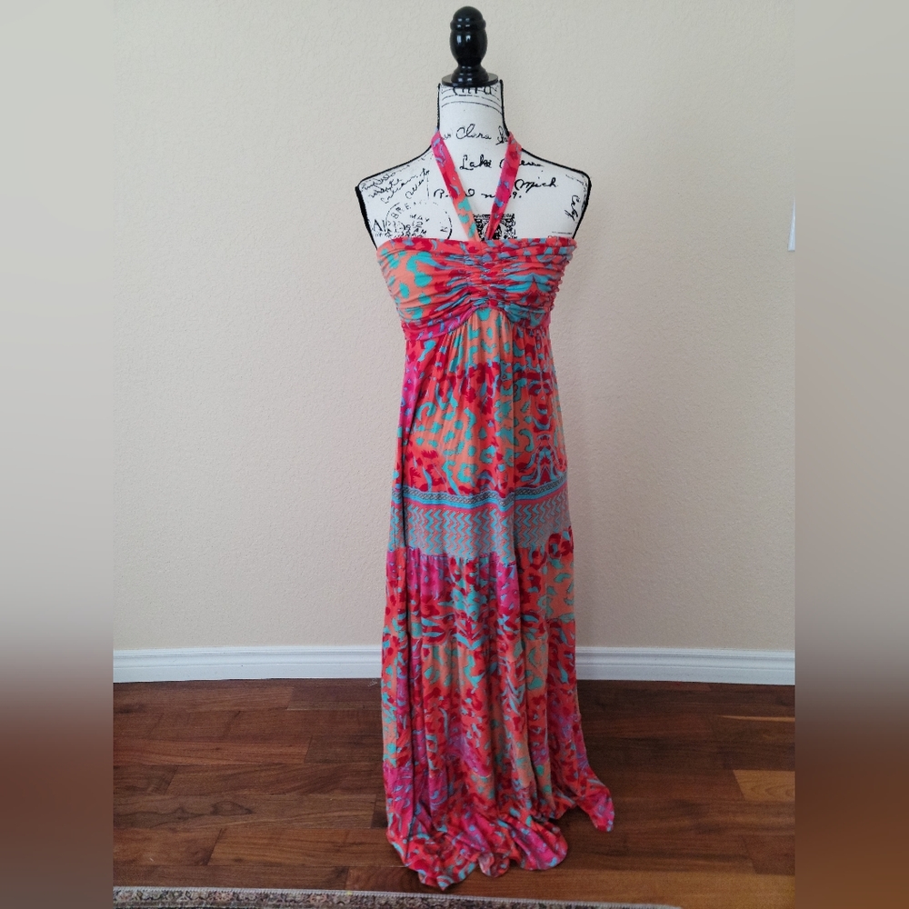 Hale Bob Cabana Tropical Dress, Size Medium